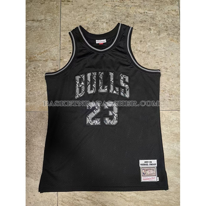 Maillot Chicago Bulls Michael Jordan NO 23 Swingman Mitchell & Ness 1997-98 Noir